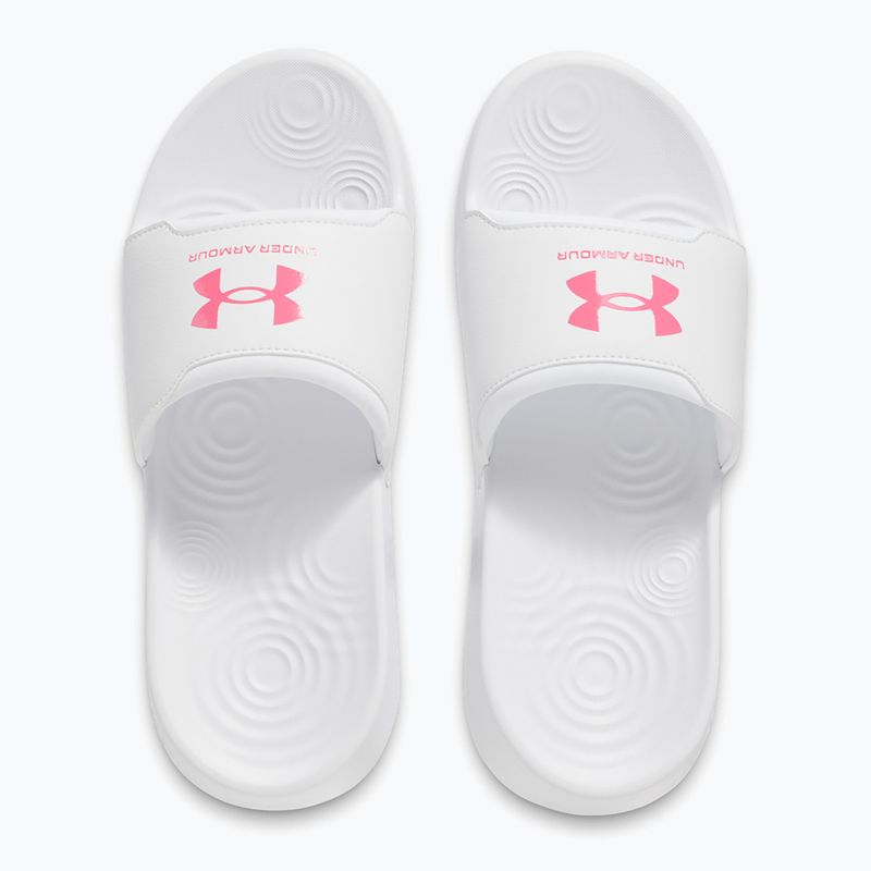 Шльопанці жіночі Under Armour Ignite Select white/white/super pink 4