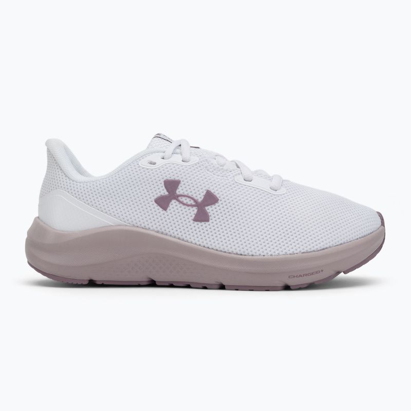 Кросівки для бігу жіночі Under Armour Charged Pursuit 4 white/white/purple prime 2