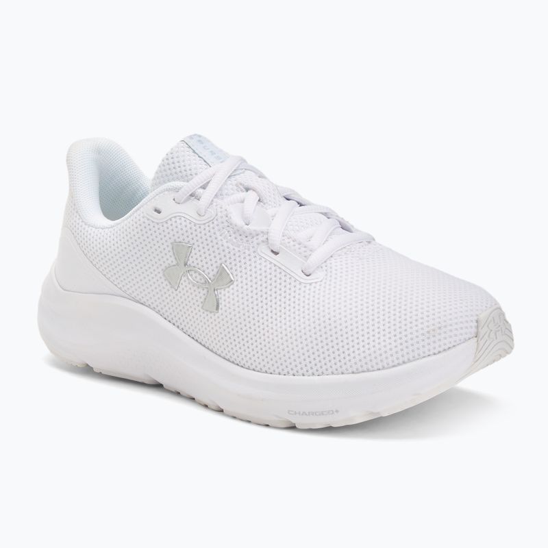 Жіночі бігові кросівки Under Armour Charged Pursuit 4 white/white/metallic silver