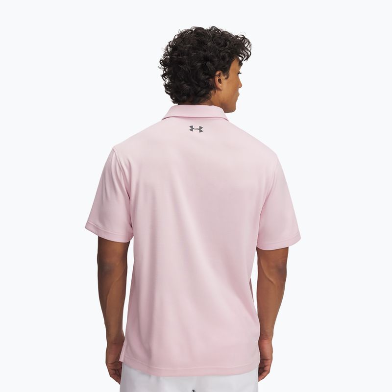 Футболка поло чоловіча Under Armour Tech Polo prime pink/pitch gray 2