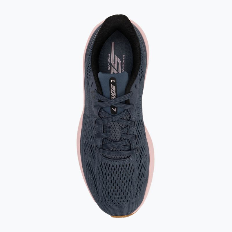 Кросівки для бігу жіночі Under Armour Sonic 7 downpour gray/prime pink/black 5