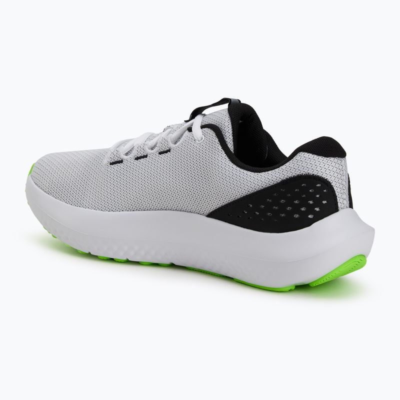 Кросівки для бігу чоловічі Under Armour Charged Surge 4 white/hyper green/black 3