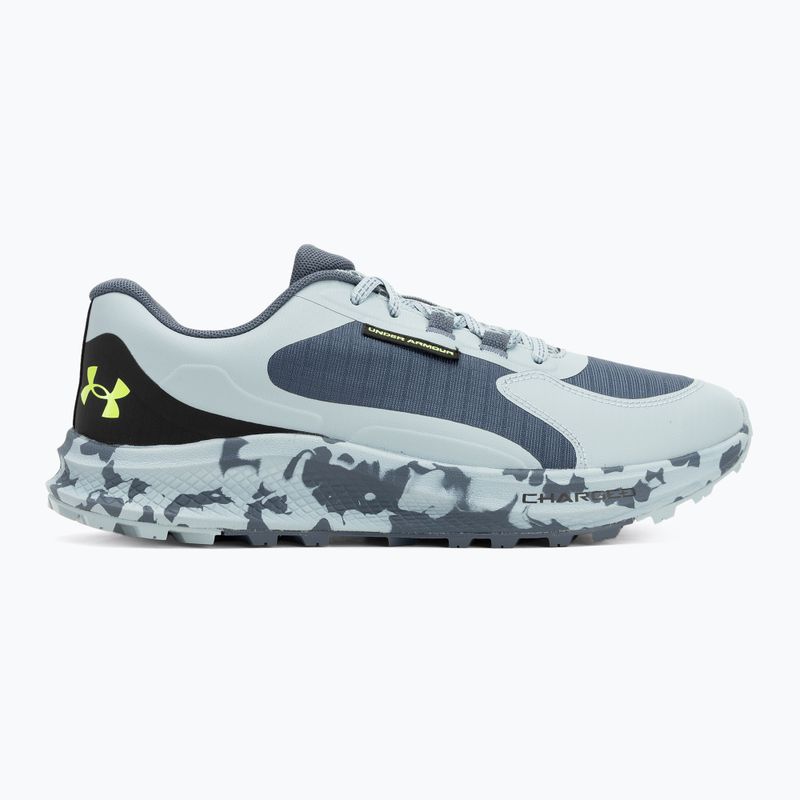 Кросівки для бігу чоловічі Under Armour Charged Bandit Trail 3 downpour gray/harbor blue/hyper green 2