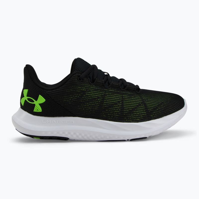 Кросівки для бігу чоловічі Under Armour Charged Speed Swift black/black/hyper green 2