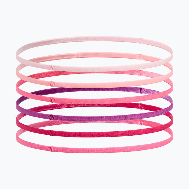 Пов'язка на голову дитяча Under Armour Mini Elastic 6 шт prime pink/white 2