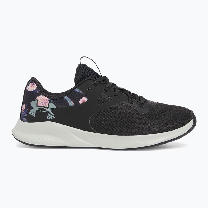Кросівки для тренувань жіночі Under Armour Charged Aurora 2+ black/hydro green/metallic warm silver 8