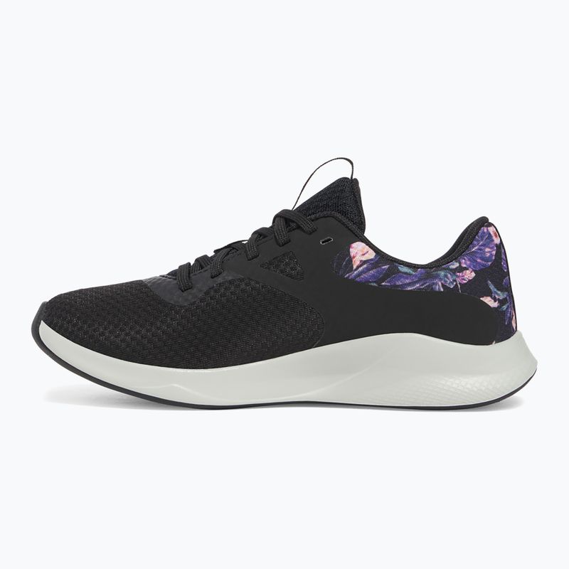 Кросівки для тренувань жіночі Under Armour Charged Aurora 2+ black/hydro green/metallic warm silver 9