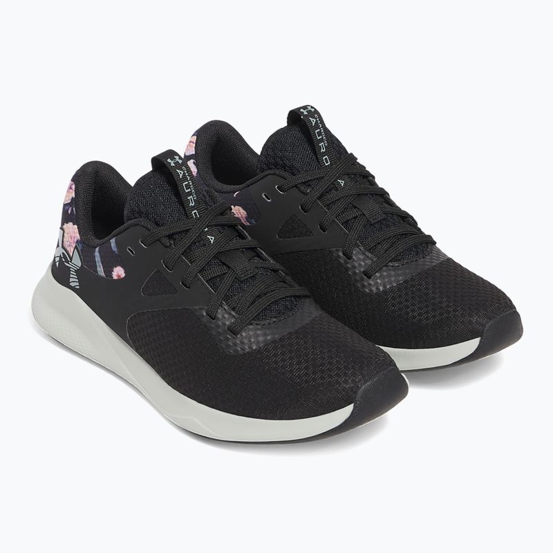 Кросівки для тренувань жіночі Under Armour Charged Aurora 2+ black/hydro green/metallic warm silver 10