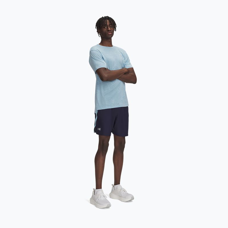 Шорти для бігу чоловічі Under Armour Launch 7" midnight navy / stream / reflective 2