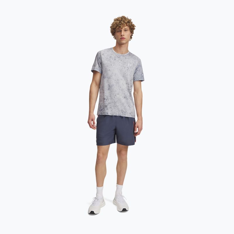 Шорти для бігу чоловічі Under Armour Launch 7" downpour gray / fire / reflective 2