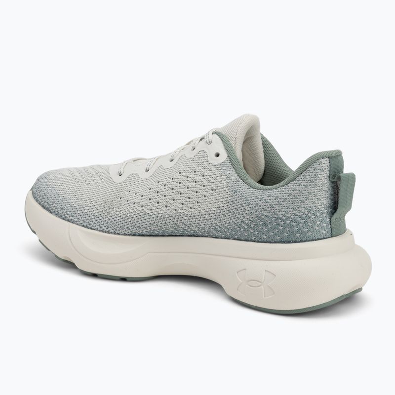 Кросівки для бігу жіночі Under Armour Infinite white quartz/silica green/metallic silica 3