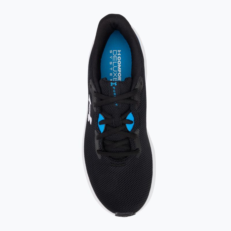 Кросівки для бігу чоловічі Under Armour Charged Pursuit 4 black/electric blue/white 5
