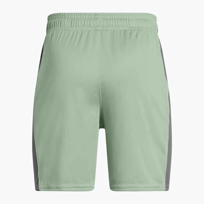 Шорти футбольні дитячі Under Armour Challenger Knit silica green / castlerock / white 2