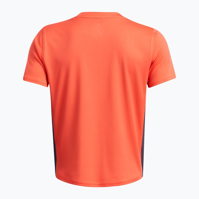 Футболка футбольна дитяча Under Armour Challenger Train fire/downpour gray/white 2