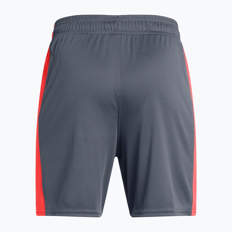 Шорти футбольні дитячі Under Armour Challenger Knit downpour gray / fire / white 2
