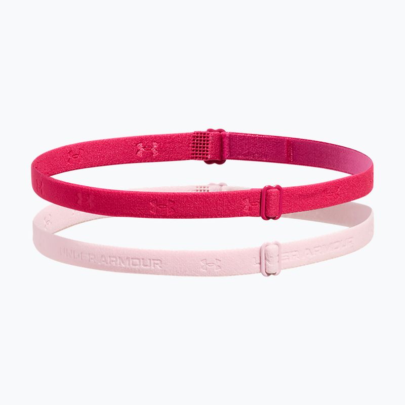 Пов'язка на голову Under Armour Mini Bands (2 шт.) shaded fuchsia/prime pink 2