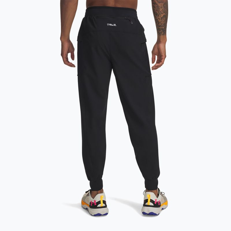 Штани для бігу чоловічі Under Armour Trail Run black / reflective 3