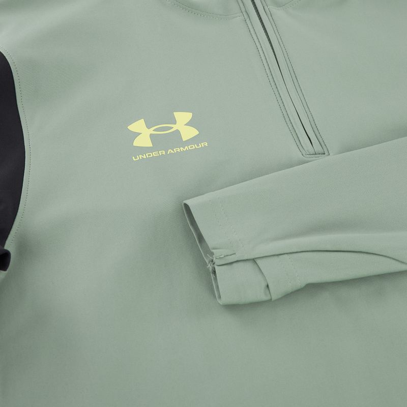 Кофта футбольна чоловіча Under Armour Challenger Pro 1/4 Zip silica green / black / sonic yellow 6