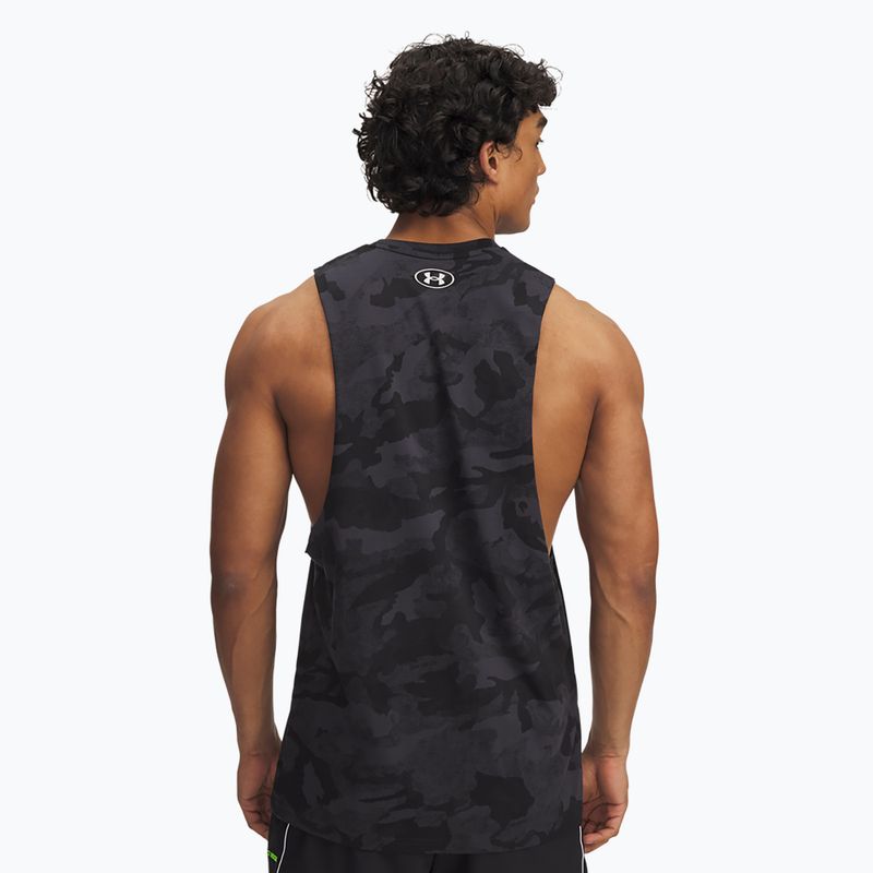 Футболка чоловіча Under Armour Project Rock Camo Tank anthracite/black/hyper green 2