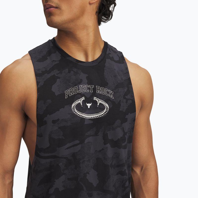 Футболка чоловіча Under Armour Project Rock Camo Tank anthracite/black/hyper green 3