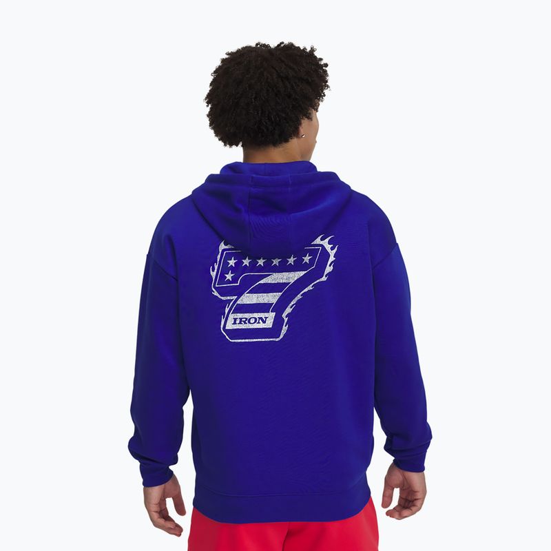 Кофта чоловіча Under Armour Project Rock Icon Fleece FZ royal/black/black 2
