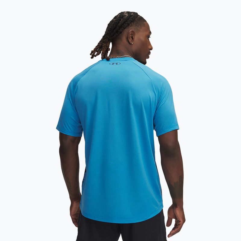 Футболка для тренувань чоловіча Under Armour Tech Fade ether blue/midnight navy/midnight navy 2