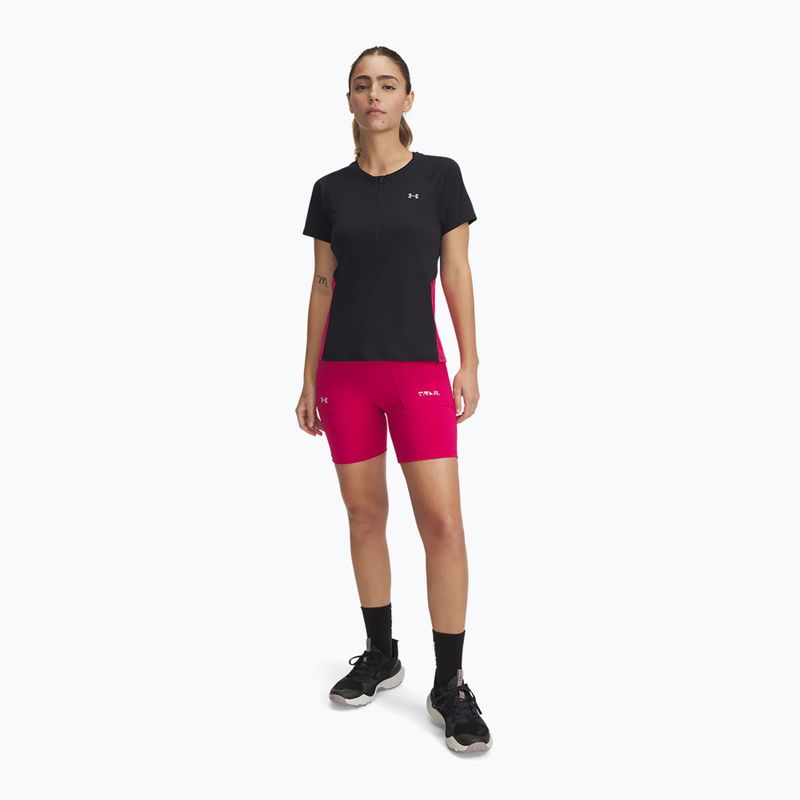 Шорти жіночі Under Armour Trail Run Fitted shaded fuchsia/black 6