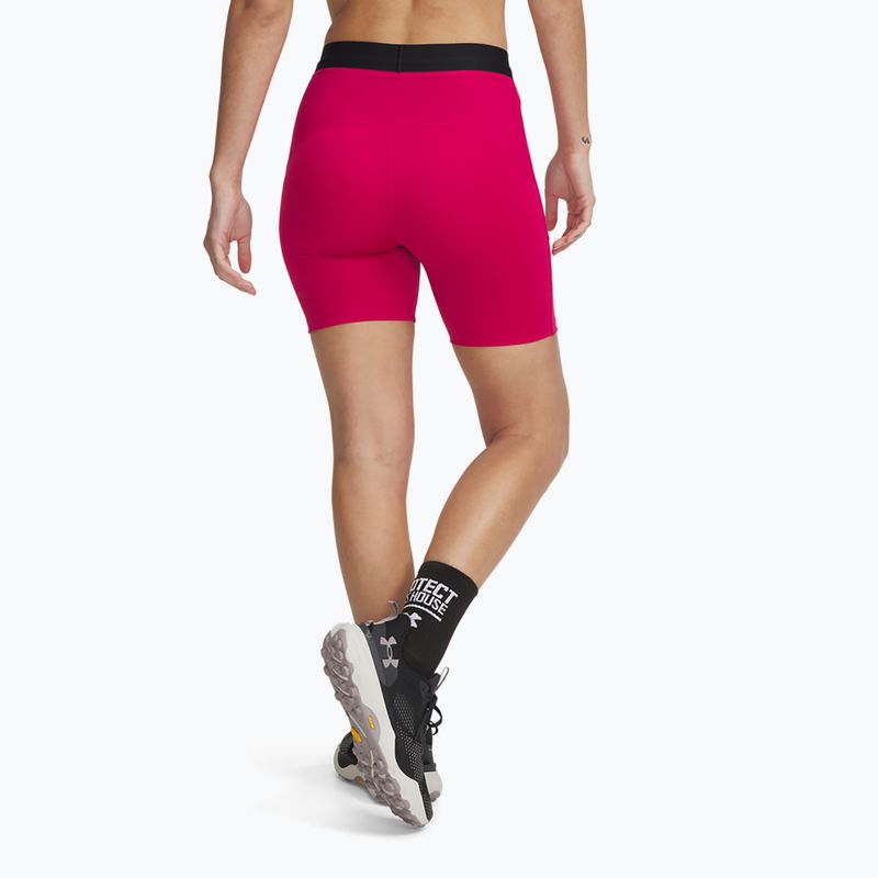 Шорти жіночі Under Armour Trail Run Fitted shaded fuchsia/black 7