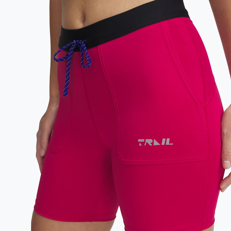 Шорти жіночі Under Armour Trail Run Fitted shaded fuchsia/black 8