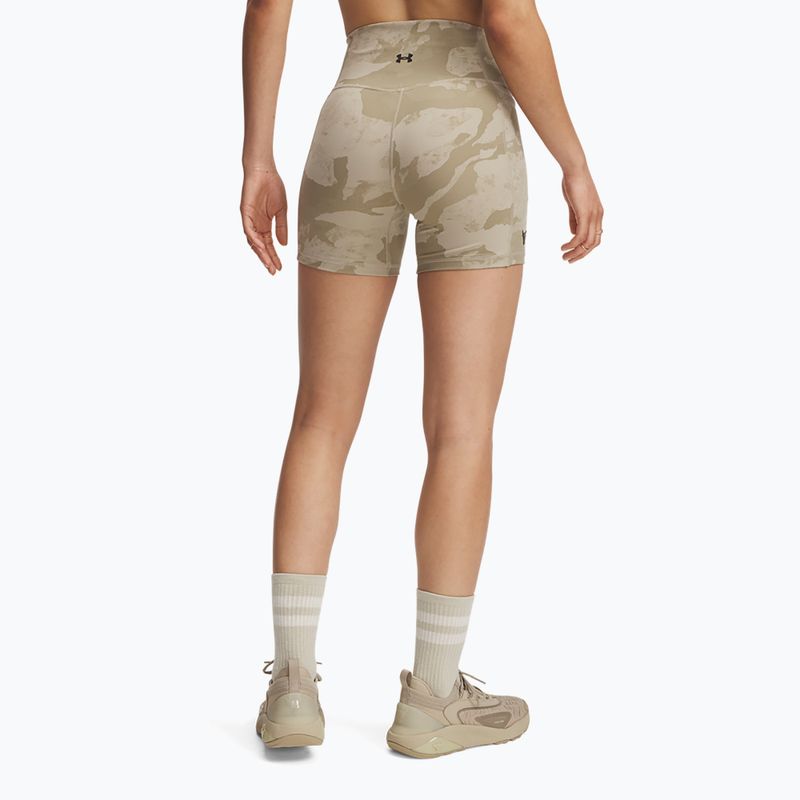 Шорти для тренувань жіночі Under Armour Project Rock Middy city khaki / black 3