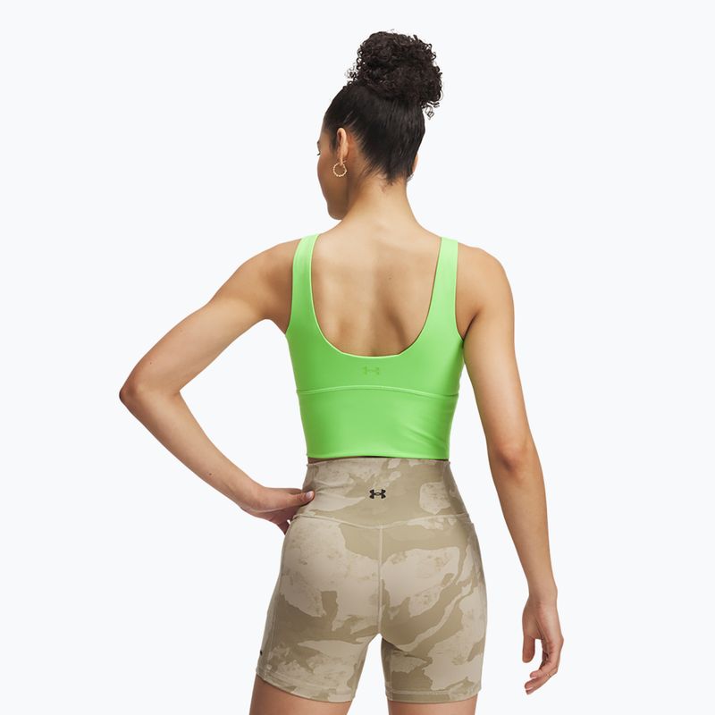Бюстгальтер для тренувань Under Armour Project Rock Fitted Bra Tank cyber green / cyber green 3