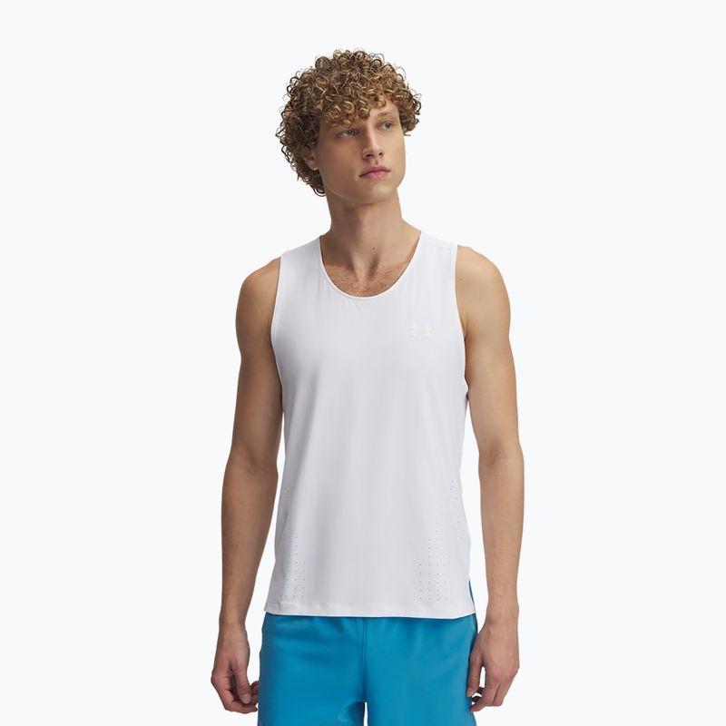 Топ для бігу чоловічий Under Armour Launch Elite Singlet white/reflective
