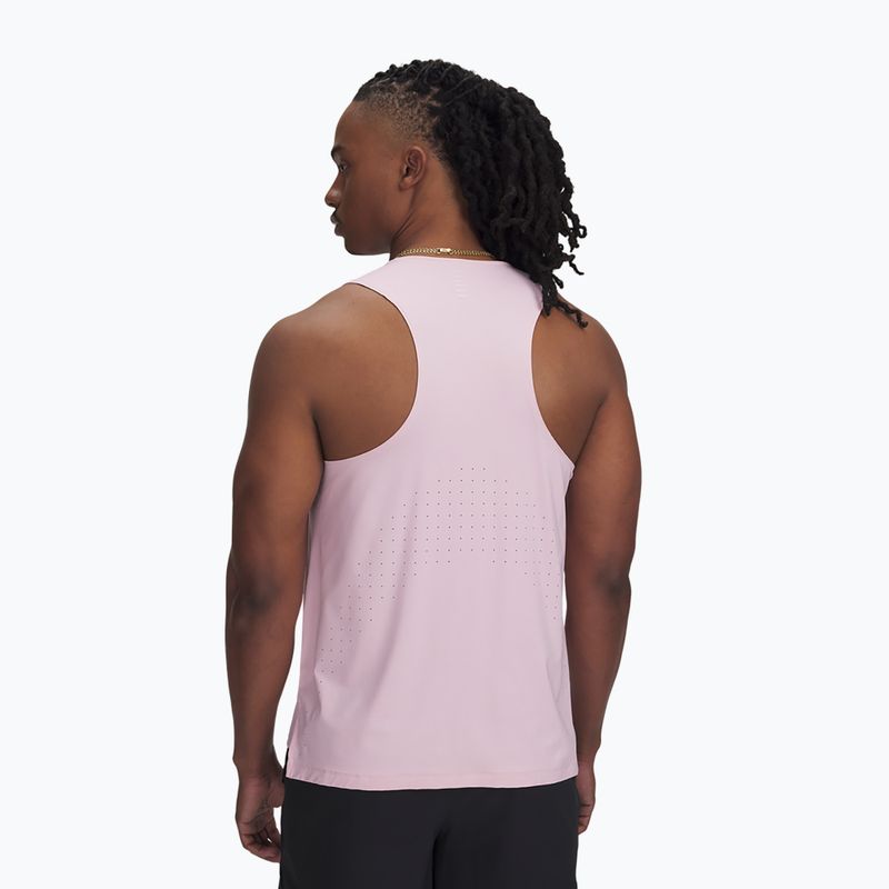 Топ для бігу чоловічий Under Armour Launch Elite Singlet prime pink/reflective 2