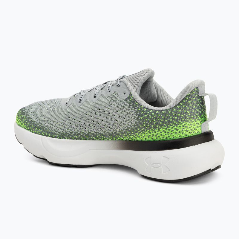 Кросівки для бігу чоловічі Under Armour Infinite mod gray/hyper green/black 3