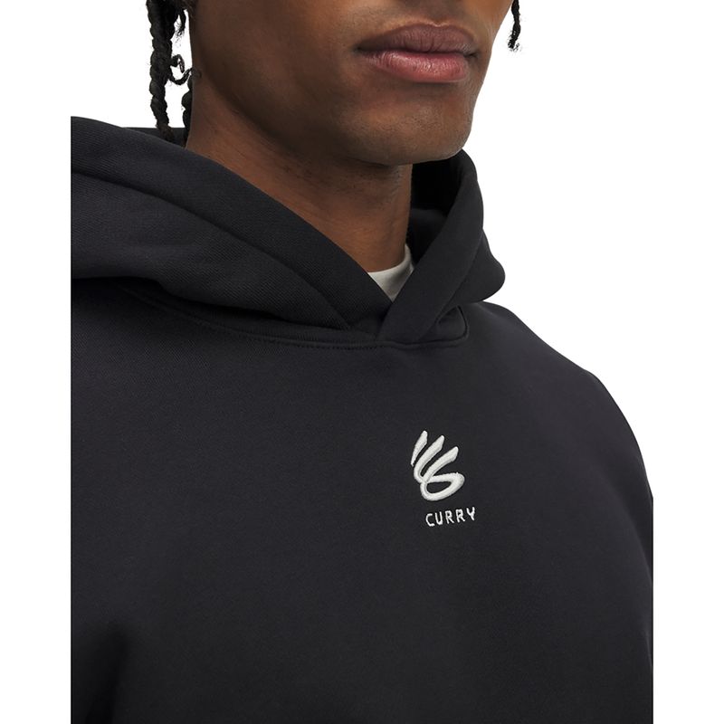 Кофта чоловіча Under Armour Curry Splash Hoodie black / white clay 3
