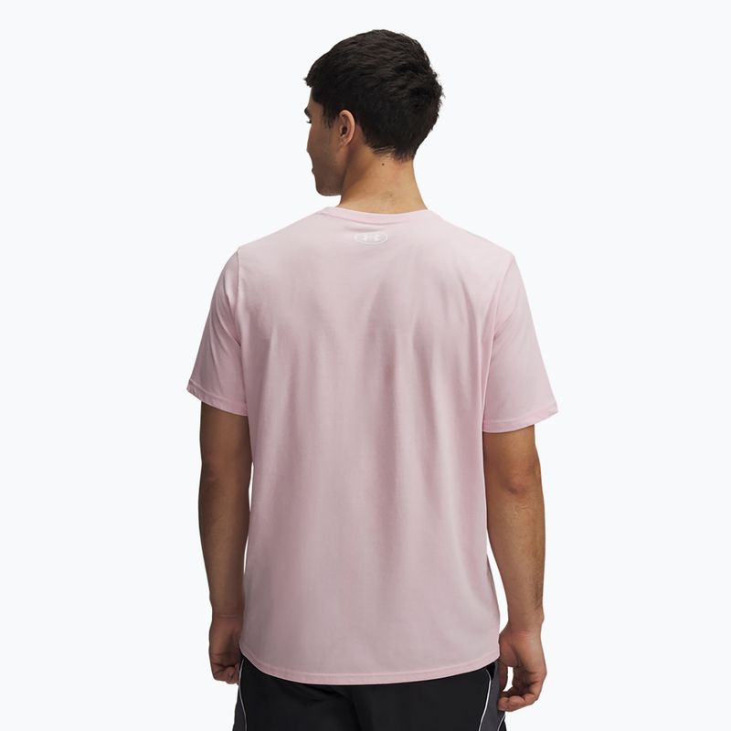 Футболка чоловіча Under Armour Sportstyle Left Chest prime pink/white 2