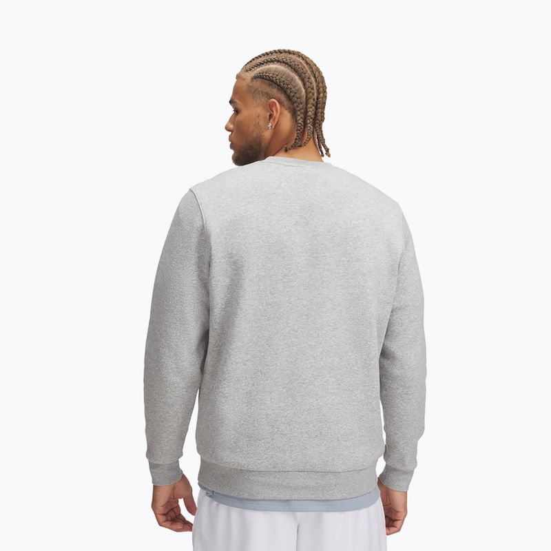 Кофта чоловіча Under Armour Essential Fleece Crew mod gray light heather/white 2