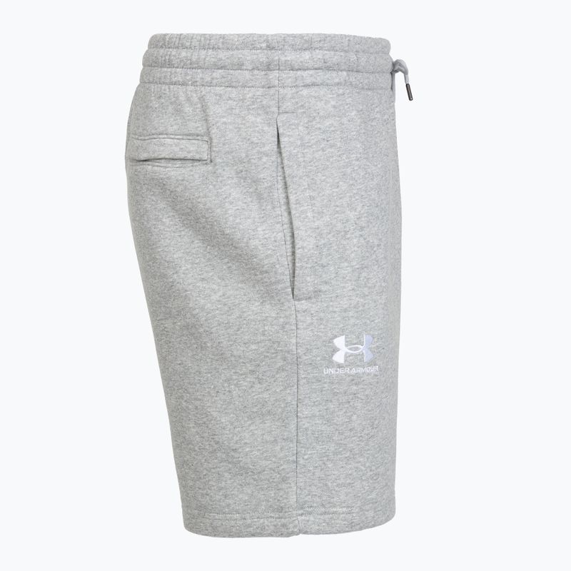 Шорти чоловічі Under Armour Icon Fleece mod gray light heather/white 5