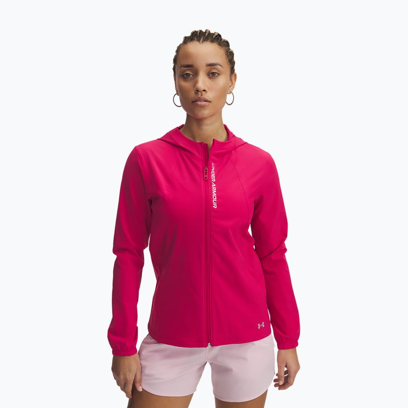 Куртка для бігу жіноча Under Armour Outrun The Storm shaded fuchsia/reflective