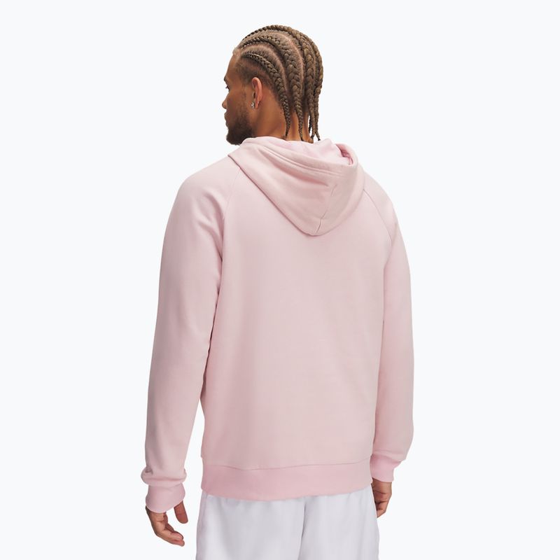 Кофта чоловіча Under Armour Rival Fleece Hoodie prime pink/white 2
