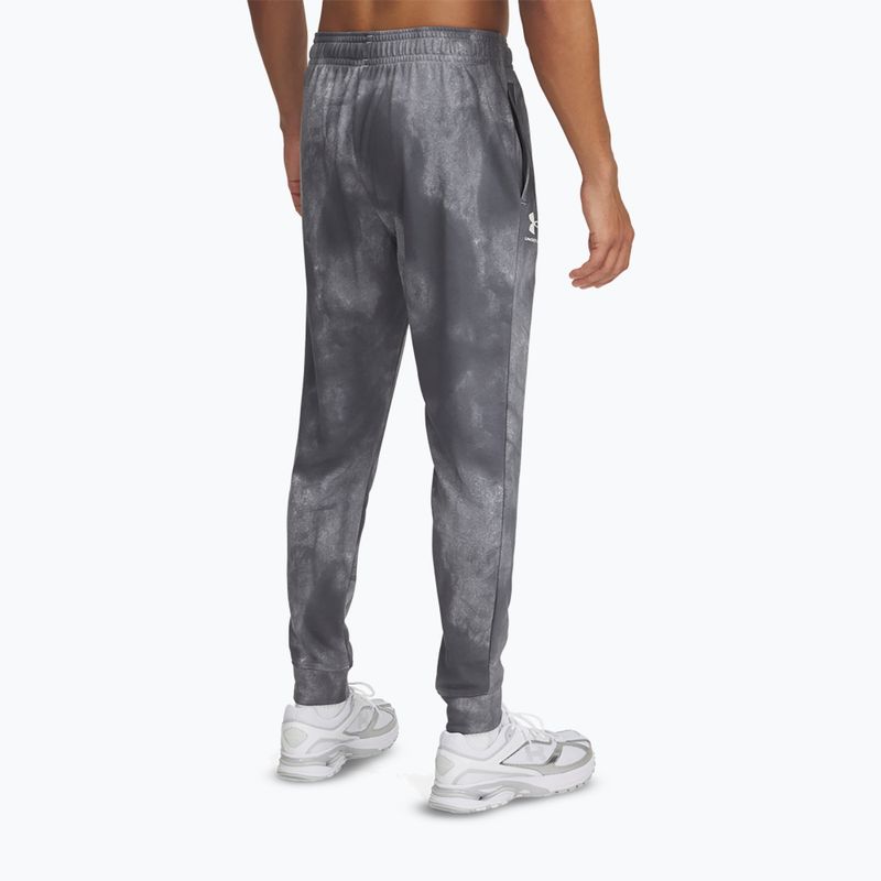 Штани чоловічі Under Armour Rival Terry Printed Jogger castlerock/onyx white 3