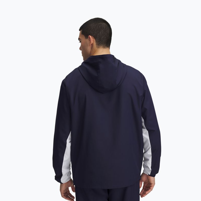 Куртка чоловіча Under Armour Rival Woven Windbreaker midnight navy/midnight navy/white 2