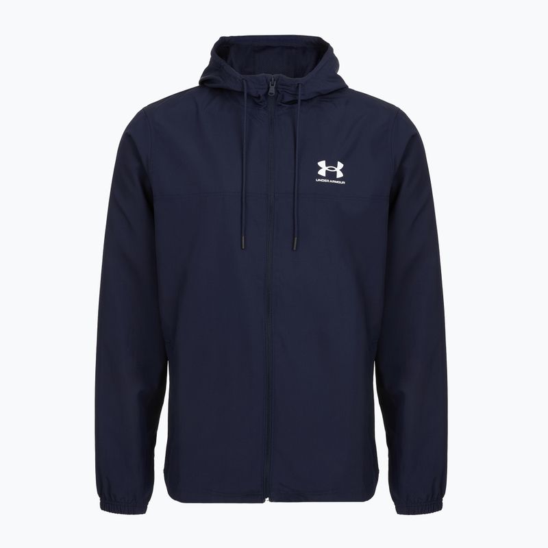 Куртка чоловіча Under Armour Rival Woven Windbreaker midnight navy/midnight navy/white 3