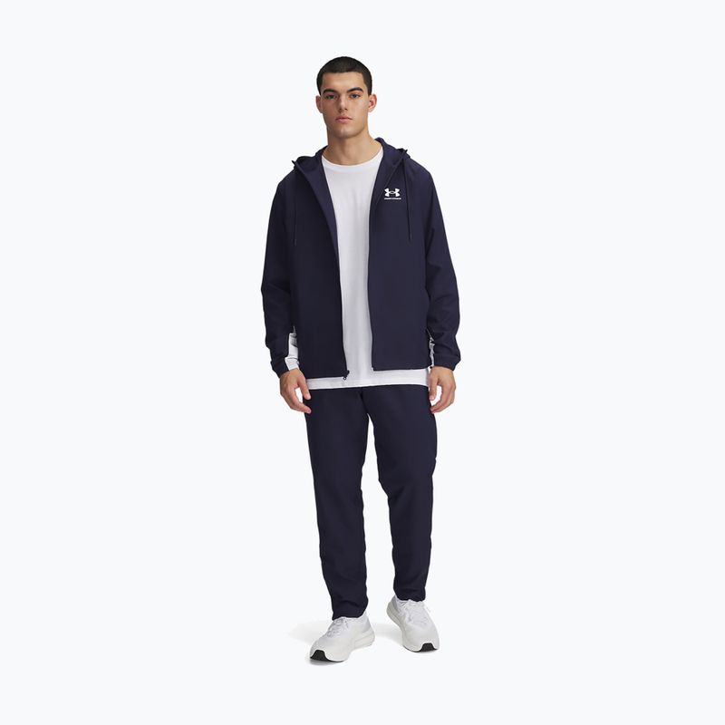 Штани чоловічі Under Armour Rival Woven Windbreaker Pant midnight navy/midnight navy/white 2