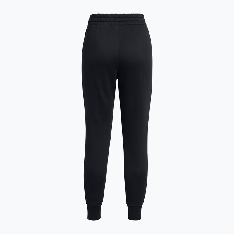 Штани жіночі Under Armour Icon Fleece Jogger black/black/white 2