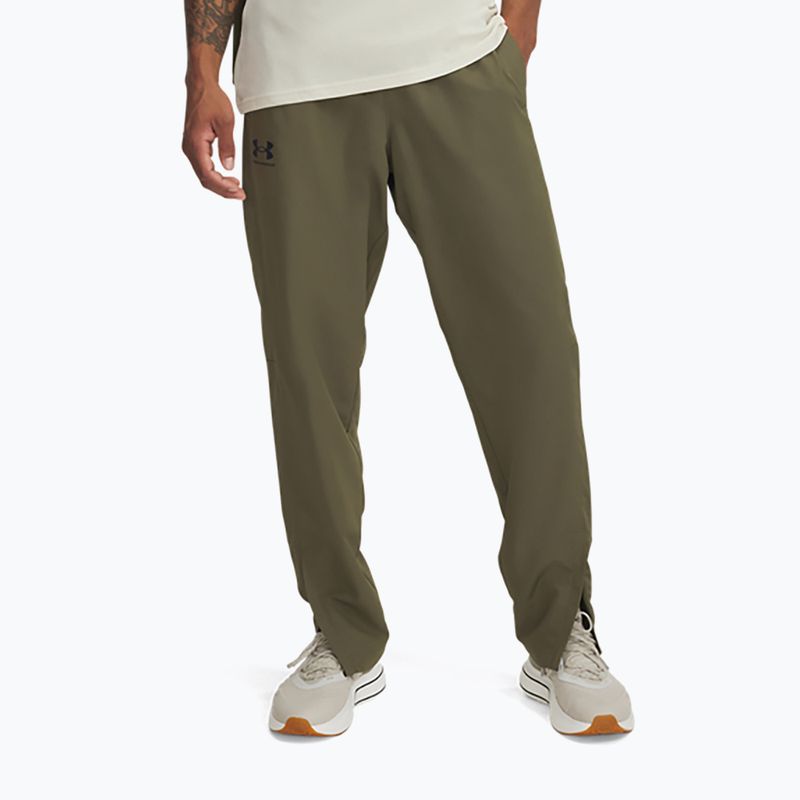 Штани для тренувань чоловічі Under Armour Rival Woven Windbreaker Pant marine od green/marine od green/black