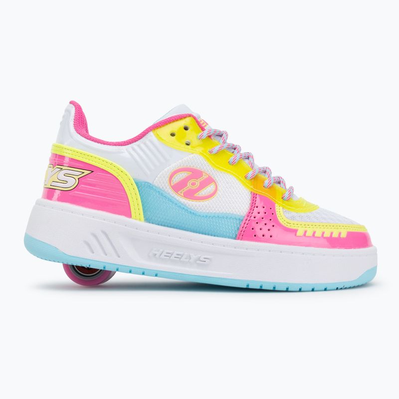 Роликові кросівки дитячі Heelys Rezerve FN white/neon pink/aqua/neon yellow 2