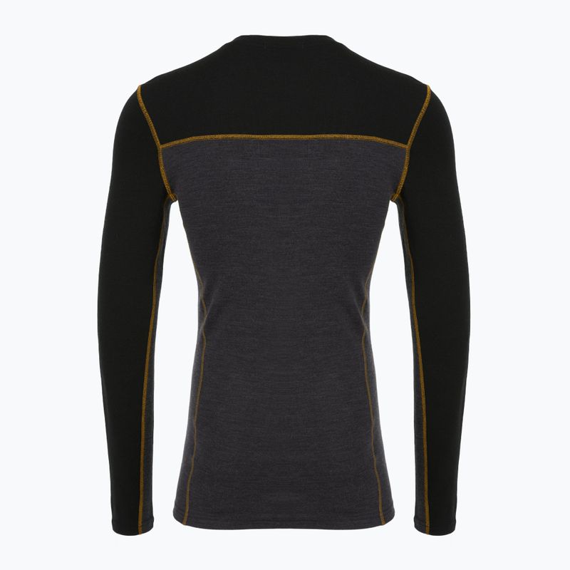 Лонгслів термічний чоловічий Smartwool Classic Thermal Merino Base Layer Colorblock Crew Boxed charcoal/honey gold 5