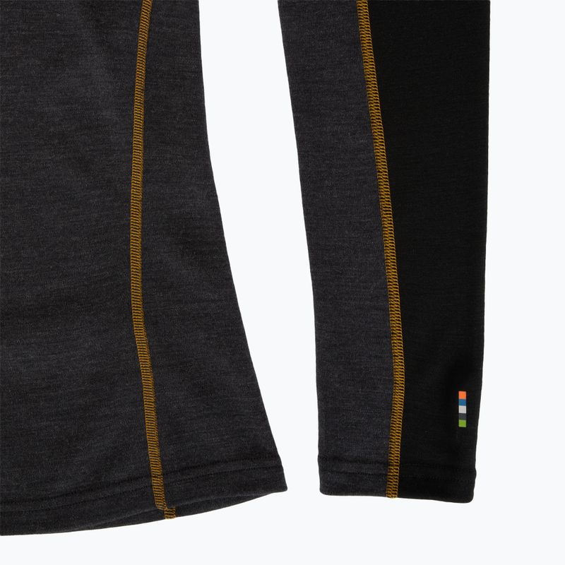 Лонгслів термічний чоловічий Smartwool Classic Thermal Merino Base Layer Colorblock Crew Boxed charcoal/honey gold 7