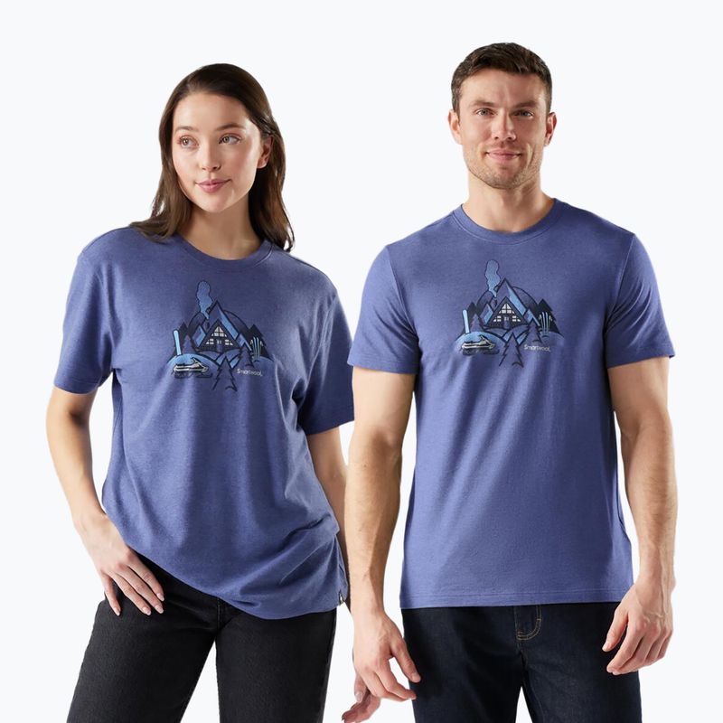 Футболка трекінгова чоловіча Smartwool Alpine A-Frame Graphic Tee nightfall blue 2